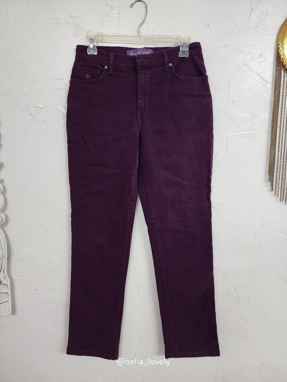 Gloria Vanderbilt Skinny Jeans in Deep Plum - Picture 1 of 3